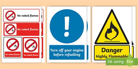 Petrol Station Safety Signs (Teacher-Made)