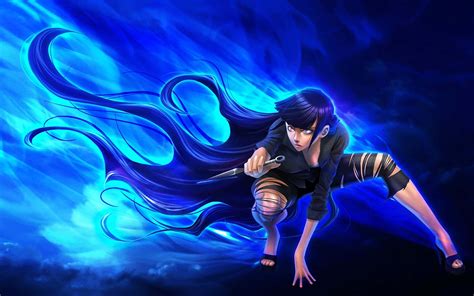 Download Cool Naruto Desktop Hinata With Blue Chakra Wallpaper ...