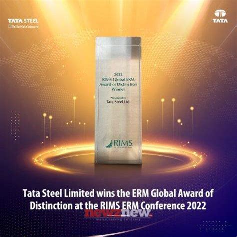 Tata Steel Limited wins the RIMS ERM Global award of distinction - NewZNew