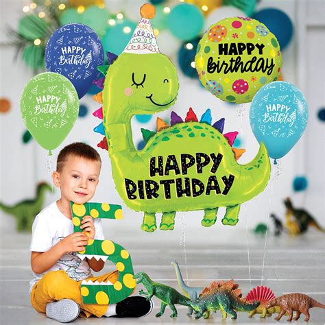 52 inch Betallic Dino Birthday Foil Balloon - 25199