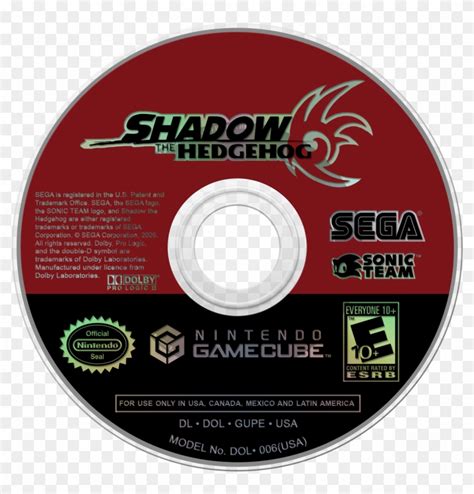 Shadow The Hedgehog - Gamecube, HD Png Download - 1280x1280(#2963136 ...