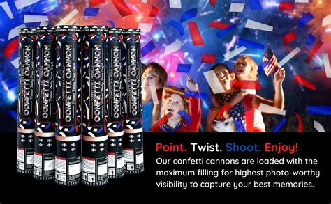 Patriotic Confetti Cannons | 6 PACK | Confetti Sky