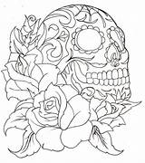 Sugar Skull Coloring Page  Home sketch template