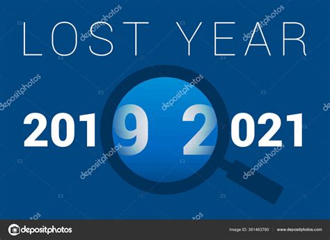 2020 Lost Year Concept Calendar Years 2019 2020 2021 Magnifying ⬇ Stock ...