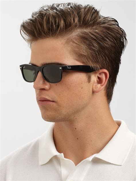 Ray-ban New Wayfarer Sunglasses in Black for Men | Lyst