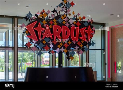 Stardust Hotel sign, lobby of Resorts World, Las Vegas, Nevada Stock ...