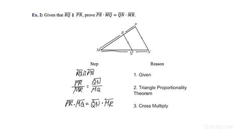 Completing Proofs Involving the Triangle Proportionality Theorem | Geometry | Study.com