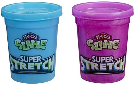 Play-Doh Slime Super Stretch Purple Blue 8.4 Oz Slime 2-Pack Hasbro Toys - ToyWiz