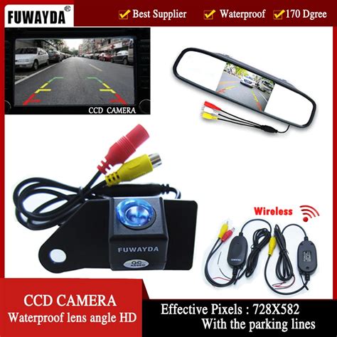 FUWAYDA Wireless CCD waterproof Car Rear View Camera for Mitsubishi ASX RVR/Outlander Sport 4.3 ...