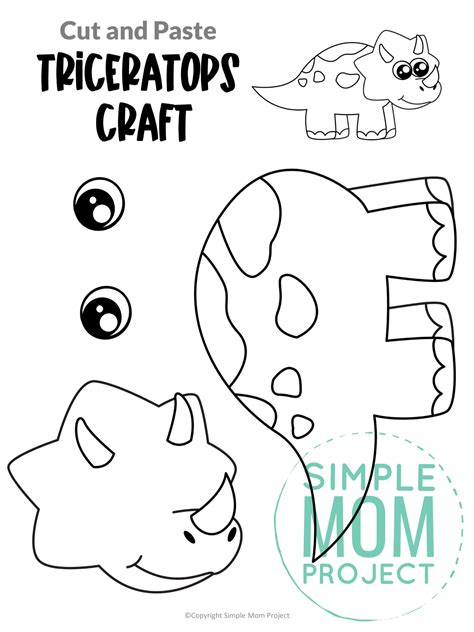 Printable Dinosaur Craft Templates – Simple Mom Project