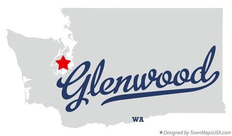 Map of Glenwood, Kitsap County, WA, Washington