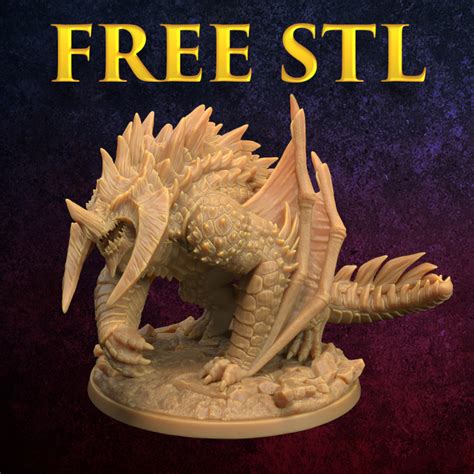 3D Printable FREE Siege Wyvern STL| PRESUPPORTED | Dragon Trappers ...