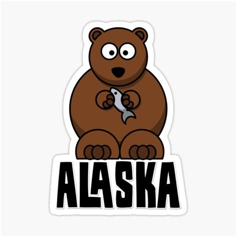 "Alaska Bear Cartoon" Sticker for Sale by AlaskaExtreme | Redbubble