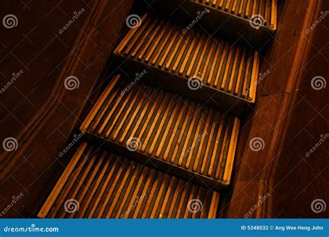 Wooden escalator stock photo. Image of forgotten, step - 5348032