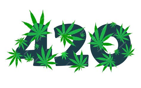 Premium Vector | Bright green vector logo 420 cannabis culture for ...