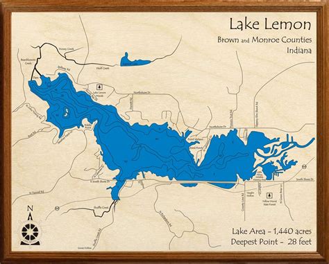 Lake Lemon Indiana Map