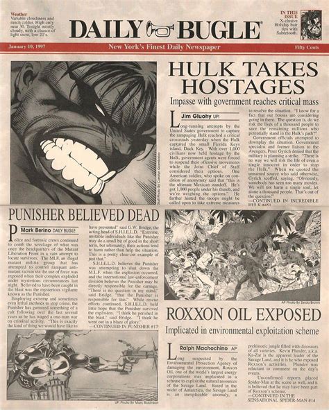 1997 Daily Bugle-New York's Finest Daily Newspaper by trivto on DeviantArt