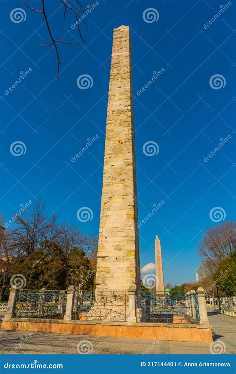 ISTANBUL, TURKEY: Constantine Obelisk in the Hippodrome of ...