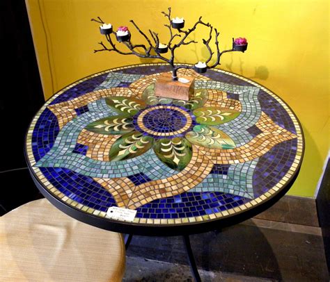 Tile and Glass Mosaic Tables | Mosaic glass, Mosaic art, Mosaic table