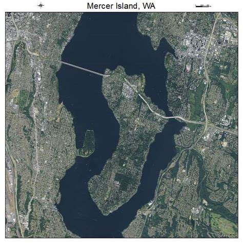 Aerial Photography Map of Mercer Island, WA Washington