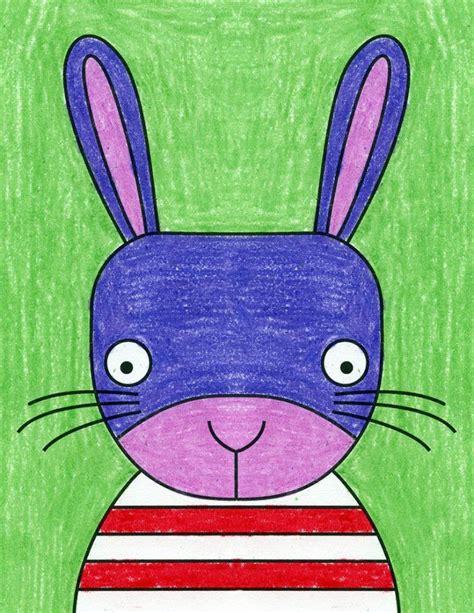 Easy How to Draw a Bunny Face Tutorial and Bunny Face Coloring Page ...