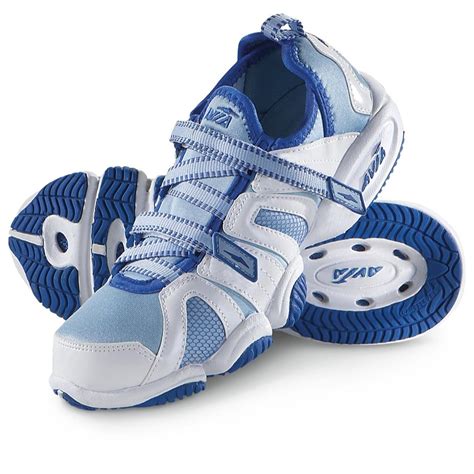 Women's Avia® Aqua Fitness Aerobic Shoes, White / Blue - 205547, Running Shoes & Sneakers at ...