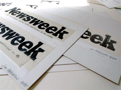 Newsweek Logo Process - Jim Parkinson | FontShop | Flickr