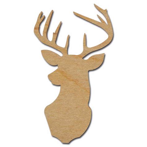 Deer Buck Shape Unfinished Wood Craft Cut Outs / Artistic Craft Supply ...