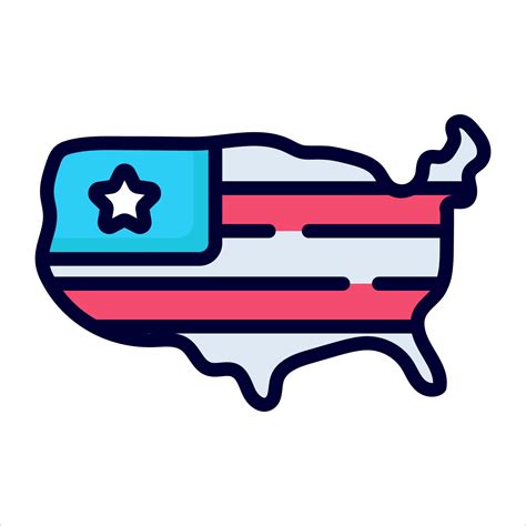 USA map icon, vector design usa independence day icon. 10399428 Vector Art at Vecteezy