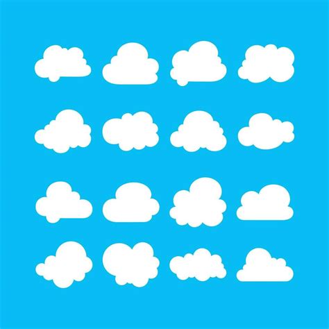 Cloud Shape Collection Set Vector and Illustration 25776869 Vector Art ...