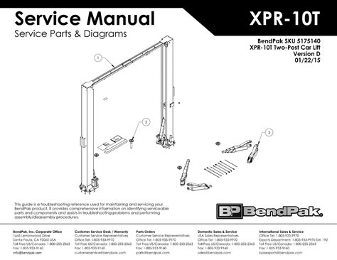 Bendpak Car Lift Parts / Bendpak Xpr 10as Two Post Lift 4 536 Kg Capacity Asymmetric / Free ...