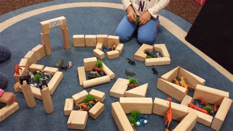 We used our building blocks to build a zoo and sort the animals.