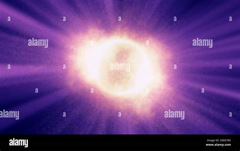 Abstract particles sun solar flare particles illustration 3d render Stock Photo - Alamy