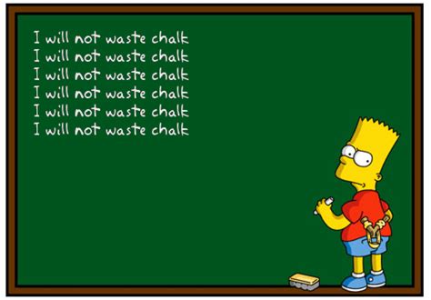 bart simpson drawing on chalkboard - Exercise Extreme Blogosphere ...