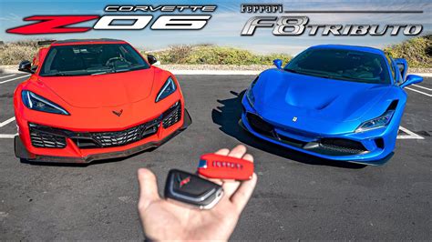 C8 Corvette Z06 v Ferrari F8 Tributo | The Battle You've Been Waiting For! - YouTube