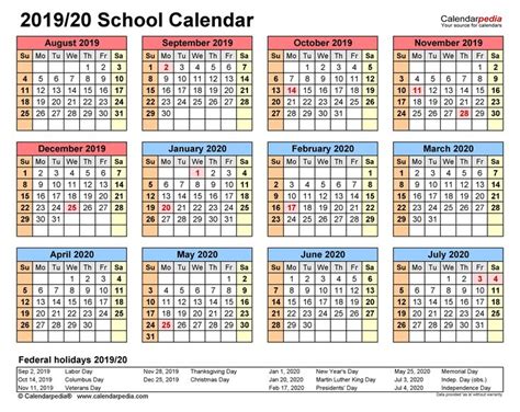 Universal Free School Calendars For Teachers | Calendar template, School calendar, Monthly ...