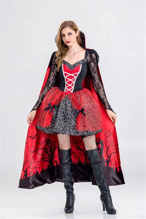 Vampire queen Costume for Women Gothic demon Halloween Costumes for Women Carnival Costume Fancy ...