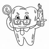 Premium Vector  Dental Care Tooth Dentist Isolated coloring Page sketch template