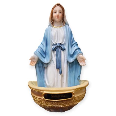 Virgen La Milagrosa Wall Plaque (For Holy Water) – Mi Santuario