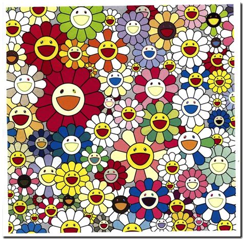 Takashi Murakami QUALITY CANVAS PRINT Japanese Pop Art Poster Flowers LARGE | eBay