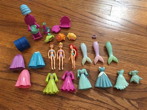 DISNEY Polly Pocket Little Mermaid Ariel Sisters FIGURE LOT DOLLS ...