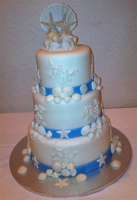 Beach Theme Bridal Shower Cake - Decorated Cake by - CakesDecor