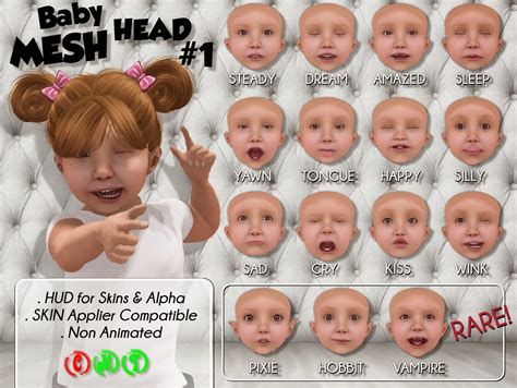 Second Youth: CuteBytes: Baby MESH Heads #1