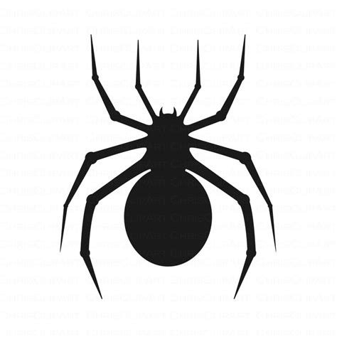 a black and white silhouette of a spider