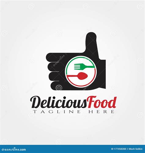 Delicious Food Vector Logo Design,good Food Icon Stock Vector - Illustration of background ...