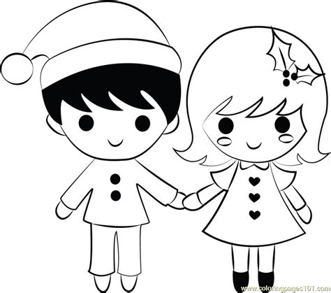 Free Coloring Pages Of Boy And Girl