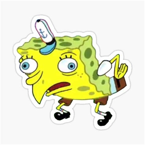 "Mocking SpongeBob" Sticker by grufalo | Redbubble