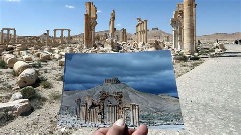 Heartbreaking before and after photos of Palmyra ruins - BBC Culture