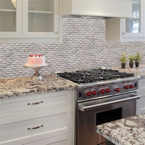 Carrara White 1x2 3D Polished Marble Mosaic Tile - Backsplash Tile USA