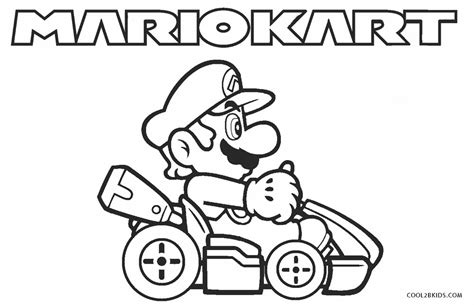 Mario Kart da Colorare - Disegni per Bambini da Stampare